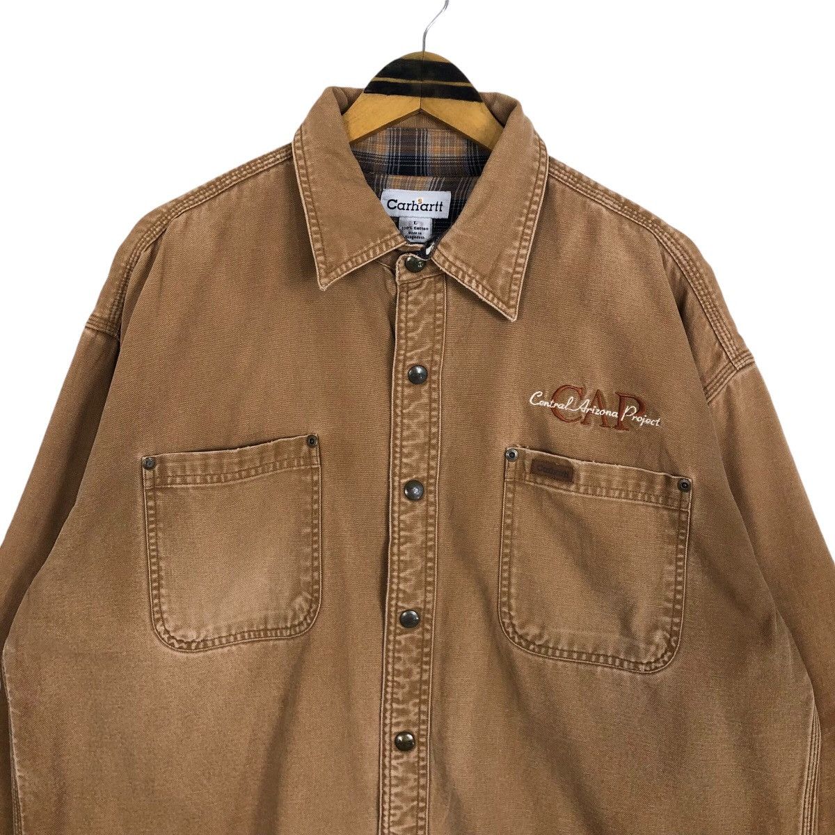 Carhartt × Vintage Vintage Carhartt WorkerJacket Central Arizona Project Jacket Size US L / EU 52-54 / 3 - 3 Thumbnail