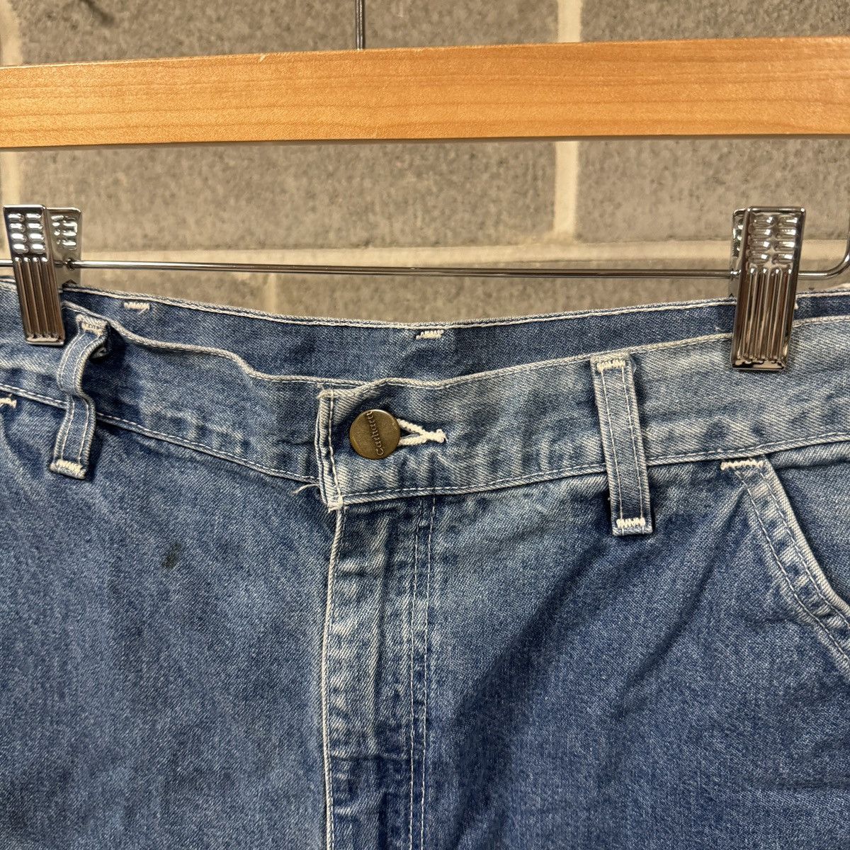 Carhartt Vintage Carhartt Denim Shorts ERD Grunge Faded Thrashed Size US 34 / EU 50 - 6 Thumbnail