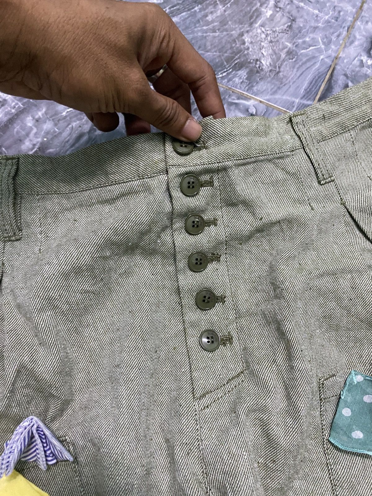 Ne-Net VINTAGE NE-NET X ISSEY MIYAKE Tape Drop Crotch Cropped Pants Size US 30 / EU 46 - 9 Thumbnail