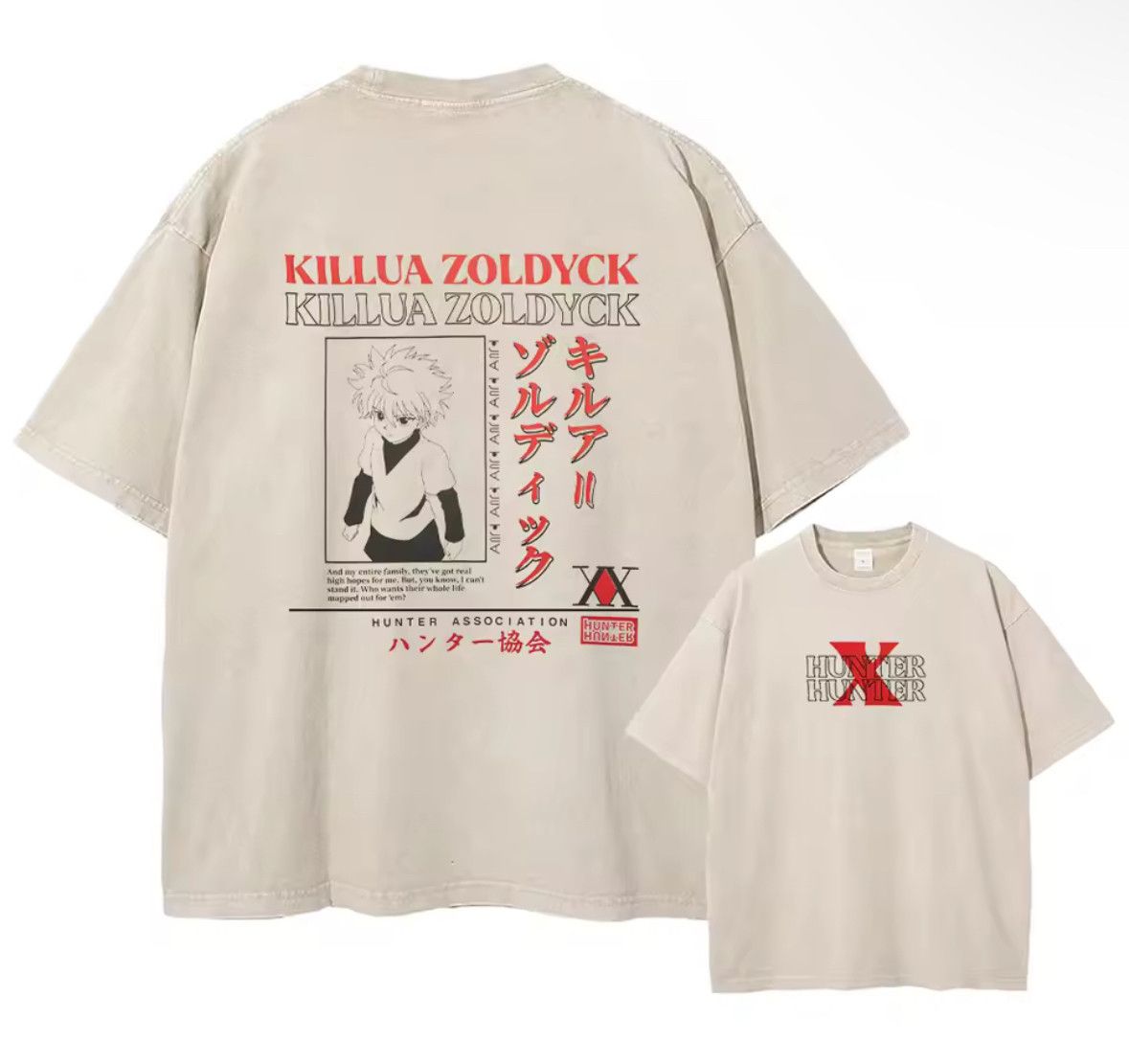 Japanese Brand Y2K Vintage Hunter x Hunter Washed Short Sleeve T-Shirt Size US L / EU 52-54 / 3 - 1 Thumbnail