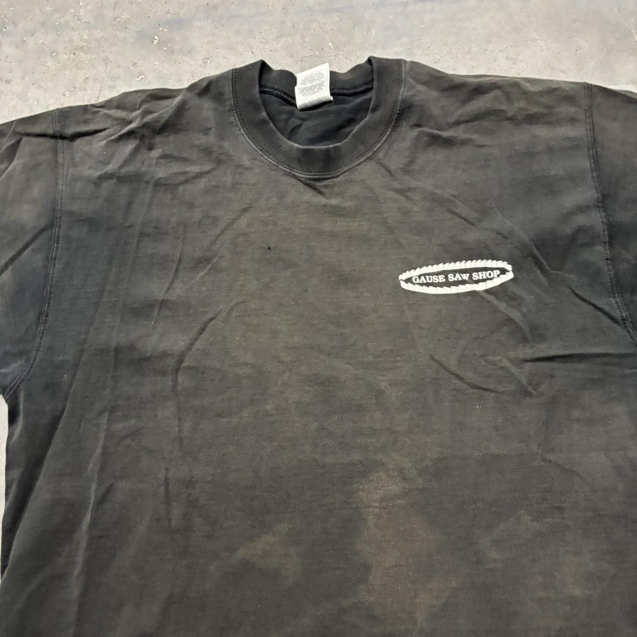Japanese Brand × Vintage Crazy Vintage 90s Faded Black Streetwear Style Essential Tee! Size US L / EU 52-54 / 3 - 2 Thumbnail