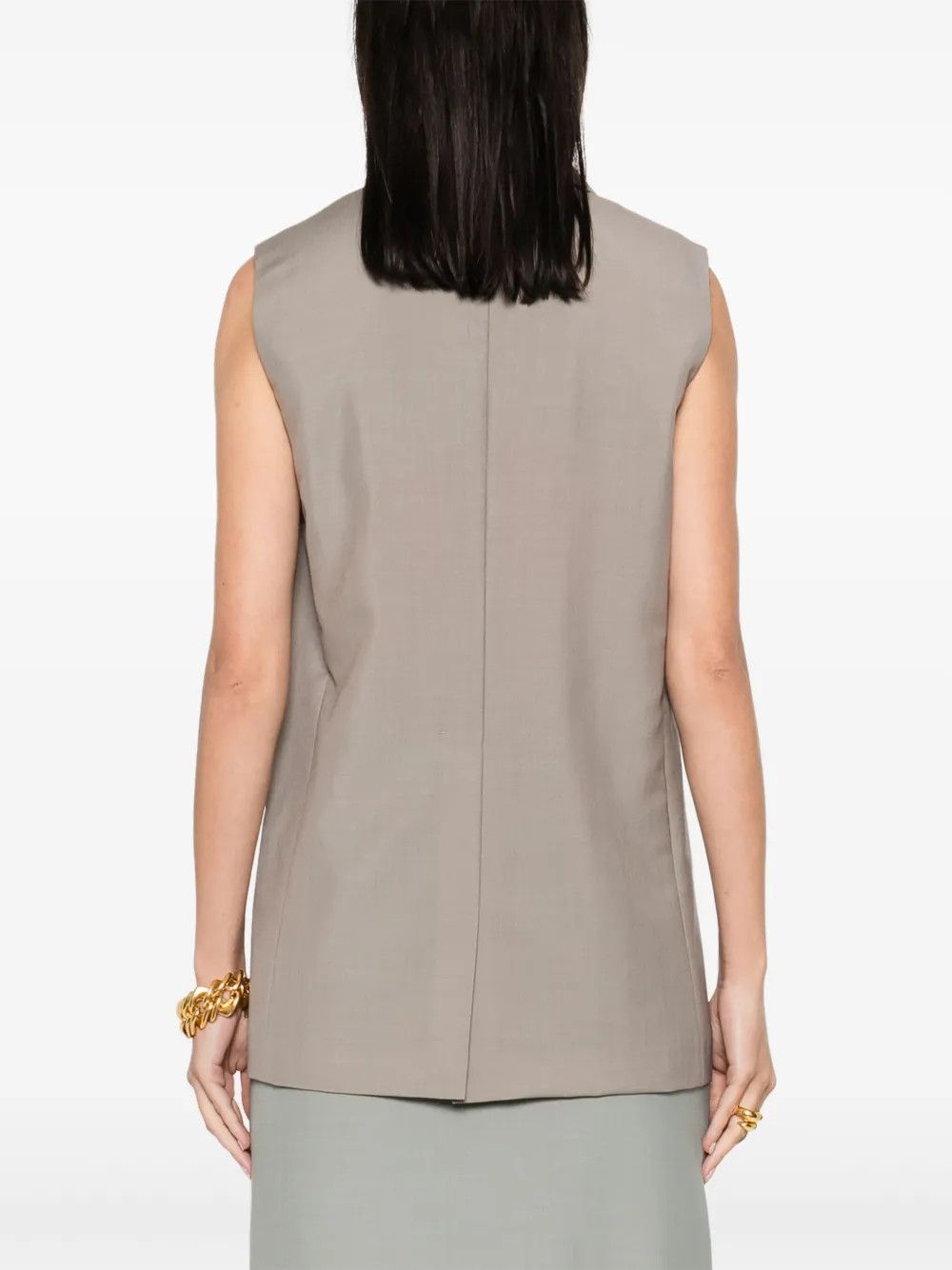Fendi o1s1wg110825 Gilet in Beige Size M / US 6-8 / IT 42-44 - 3 Thumbnail