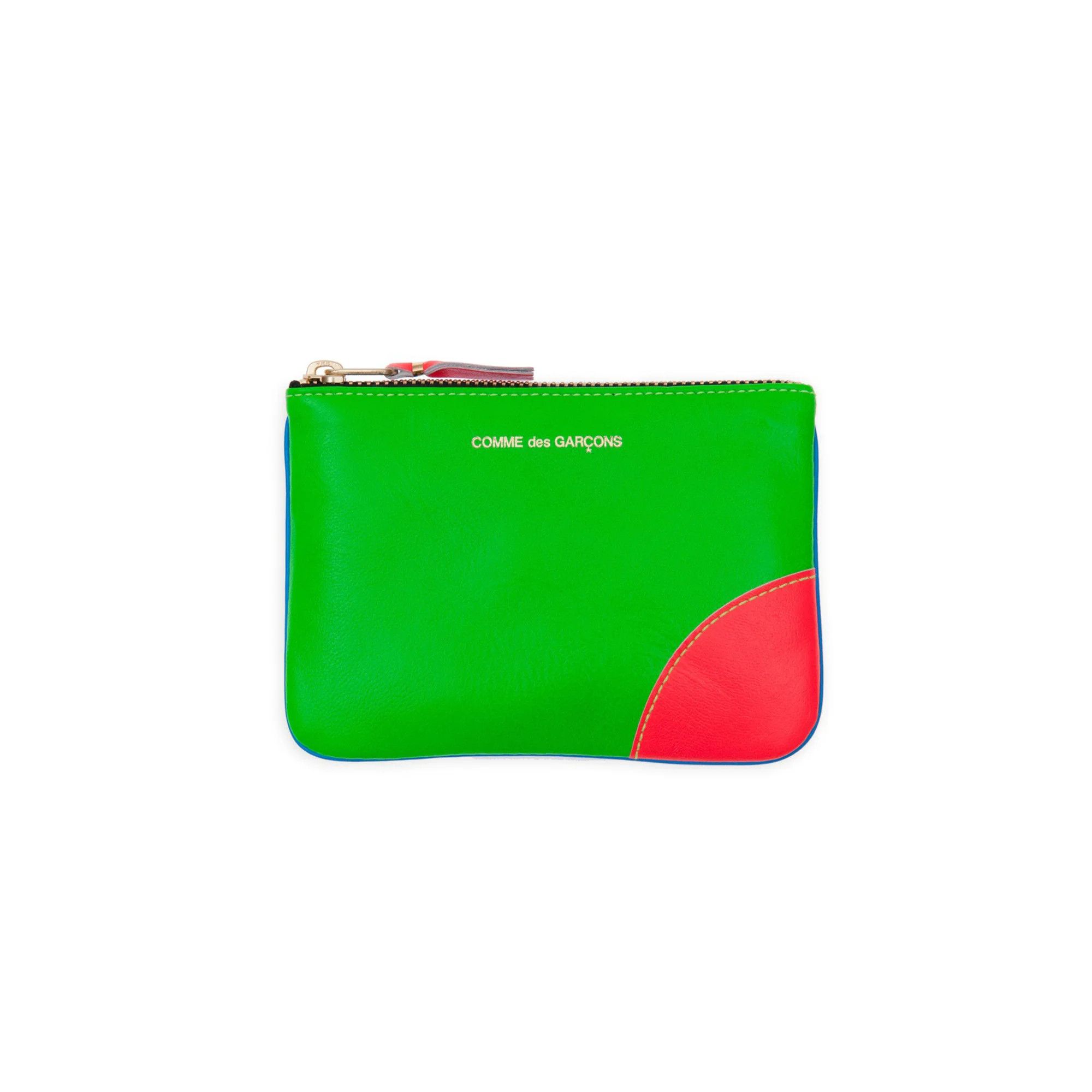 Comme des Garcons Super Fluo Zip Pouch - Green/Orange/Blue (SA8100SF) Size ONE SIZE - 1 Thumbnail