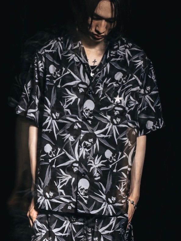 Bape BAPE X MMJ TROPICAL SKULL CAMO OPEN COLLAR SS SHIRTS 16TH Size US L / EU 52-54 / 3 - 3 Thumbnail