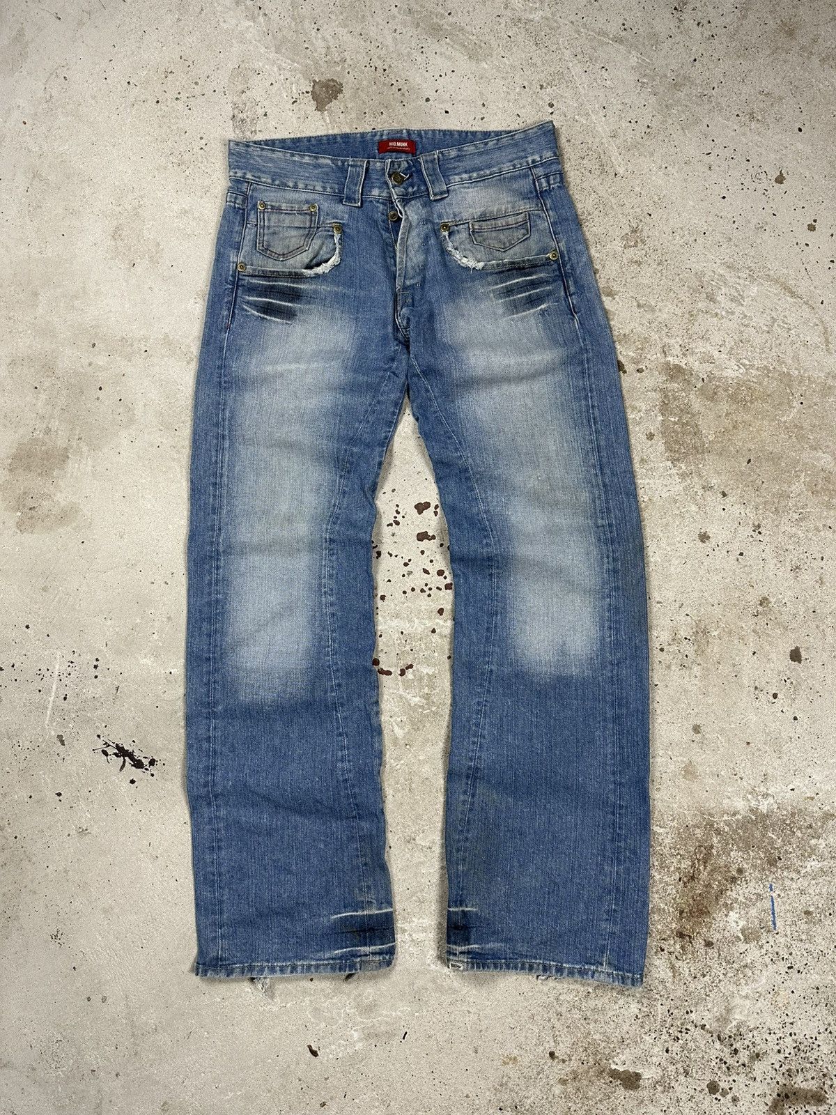 Japanese Brand × Vintage Vintage Y2K Distressed Baggy Denim Pants Jeans Washed Size US 34 / EU 50 - 2 Thumbnail