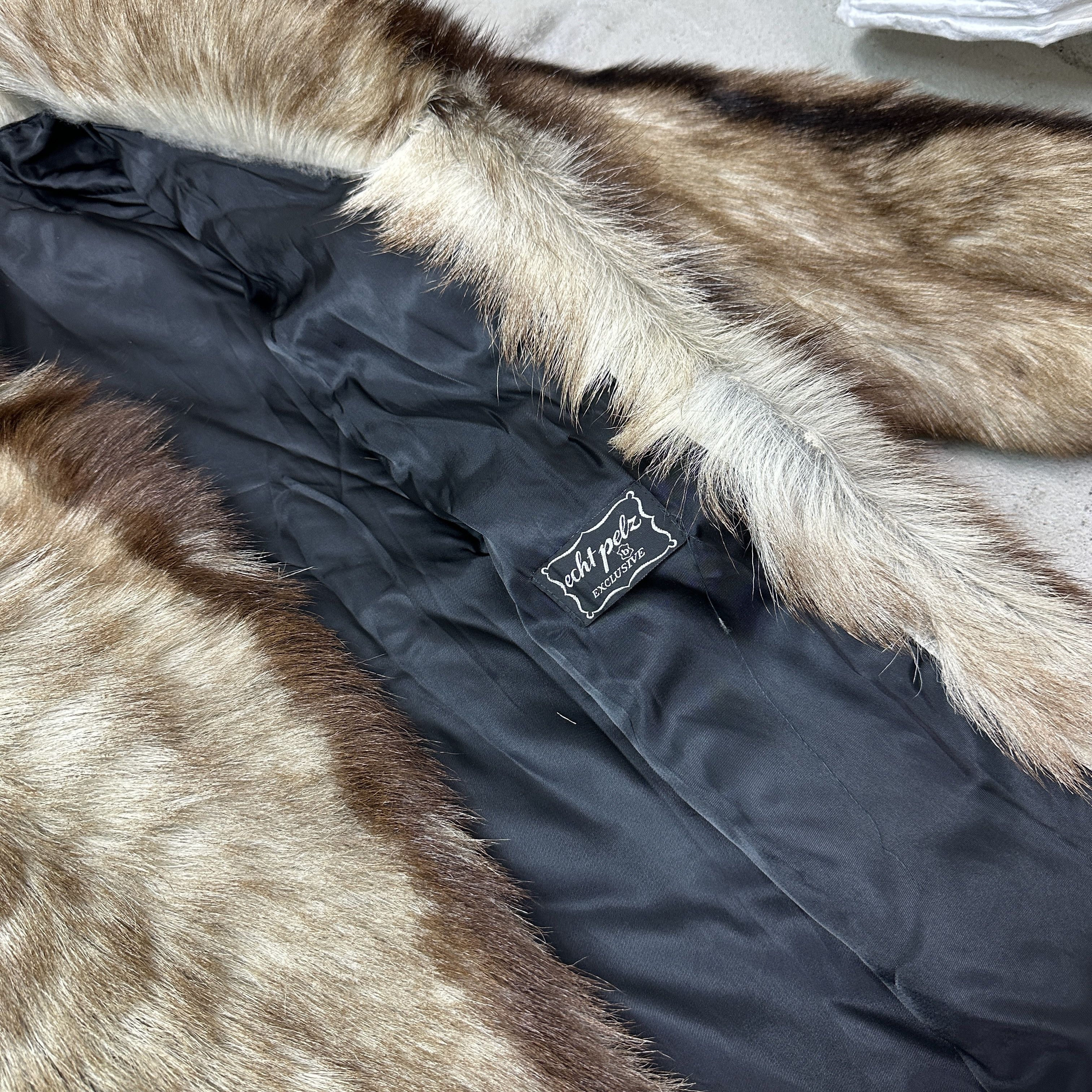 Vintage Vintage Old Money Maxi Real Fur Long Coat 90s Size L / US 10 / IT 46 - 3 Thumbnail