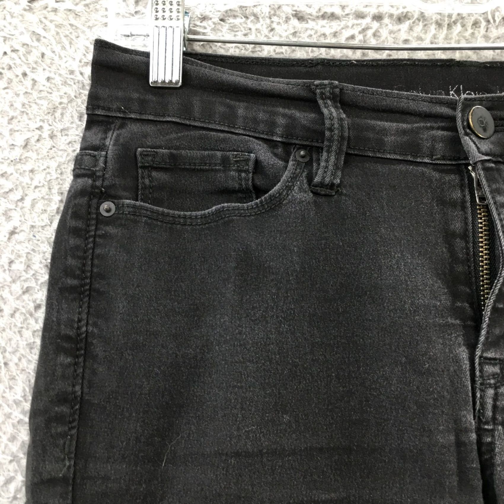 Calvin Klein Calvin Klein Ultimate Skinny Jeans Womens 6x30 Black Cotton Blend Denim Stretch Pockets Slim Modern Classic Size 28" / US 6 / IT 42 - 4 Thumbnail