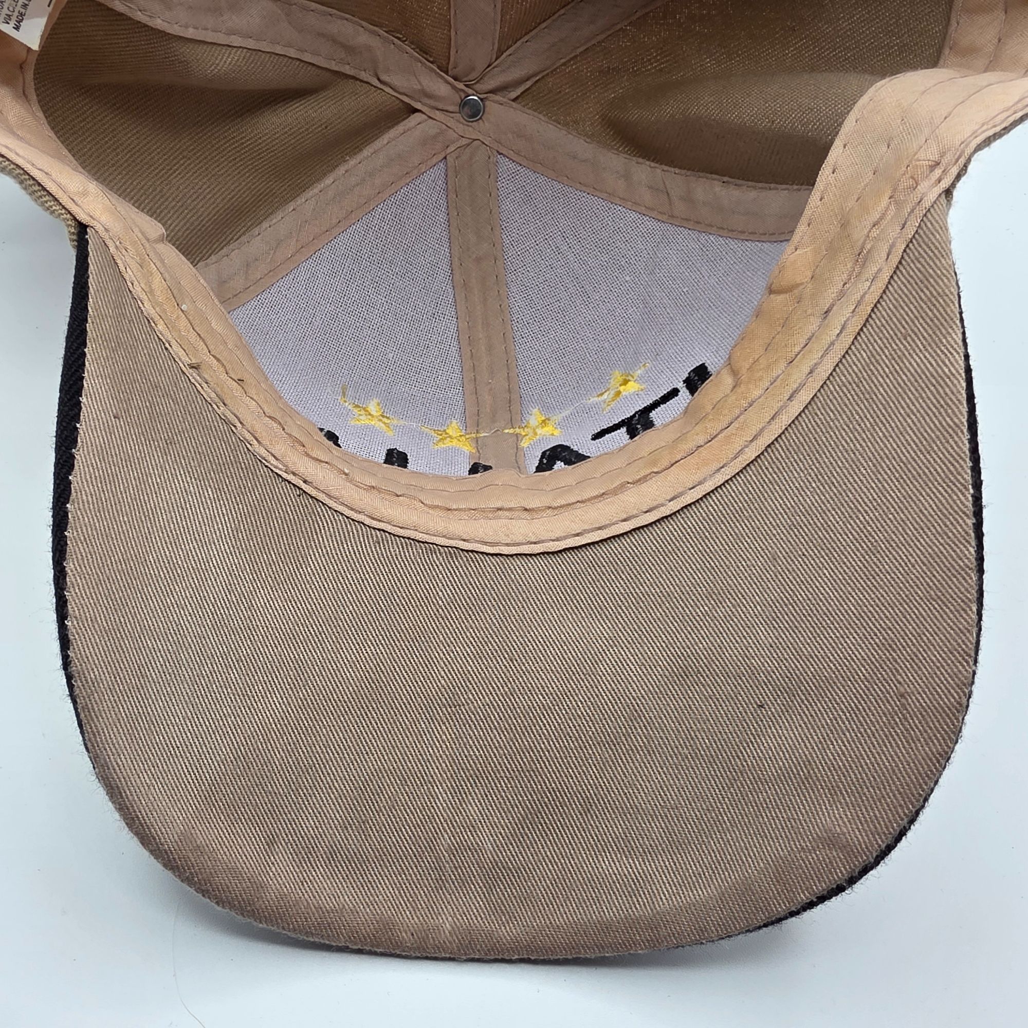 Other Italia Adults Beige Black Baseball Cap Stars Laurel Leaves F Size ONE SIZE - 5 Thumbnail