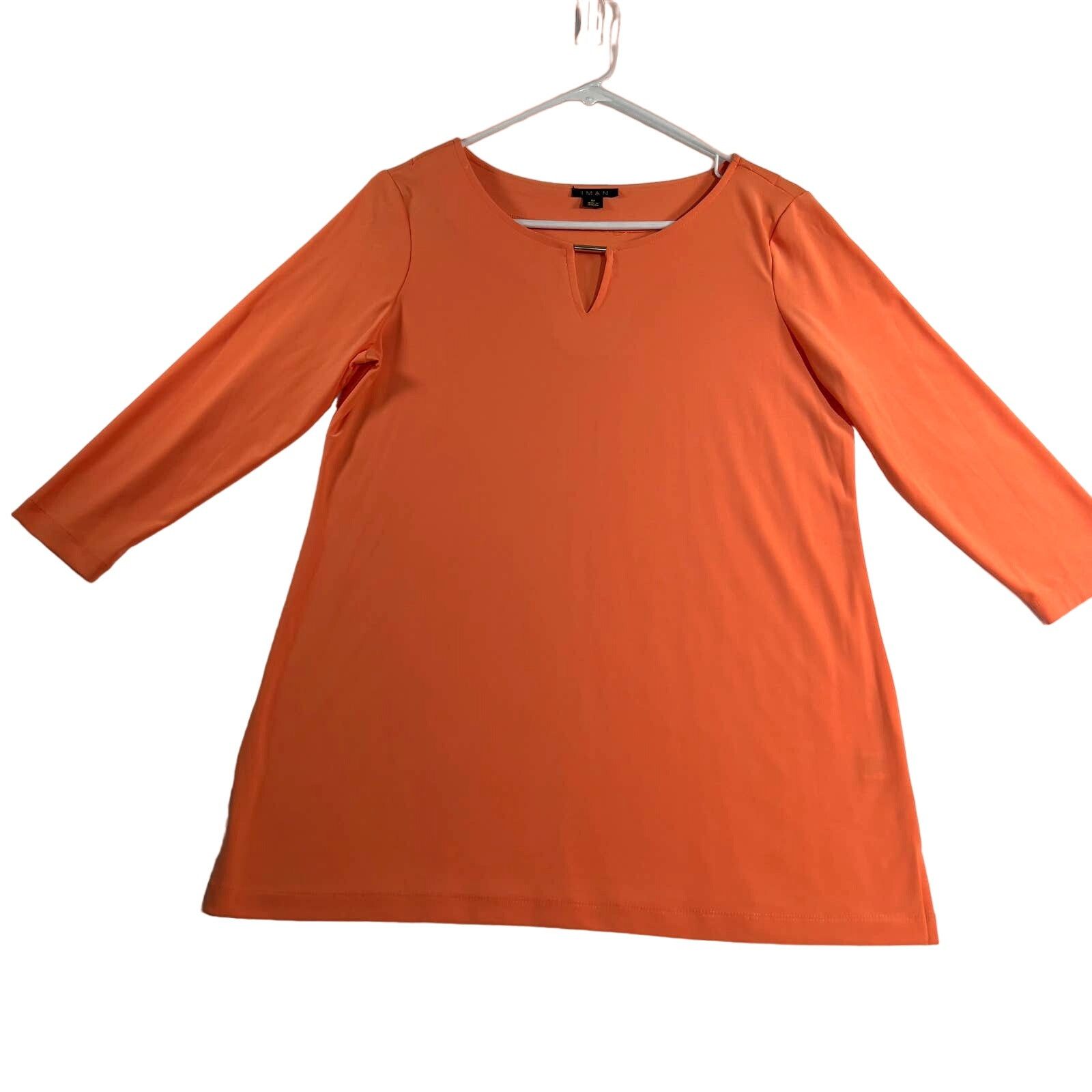 Other IMAN Tunic Top Woman's Medium Soft Drapey Feel Gold Bar Neck Size M / US 6-8 / IT 42-44 - 1 Thumbnail