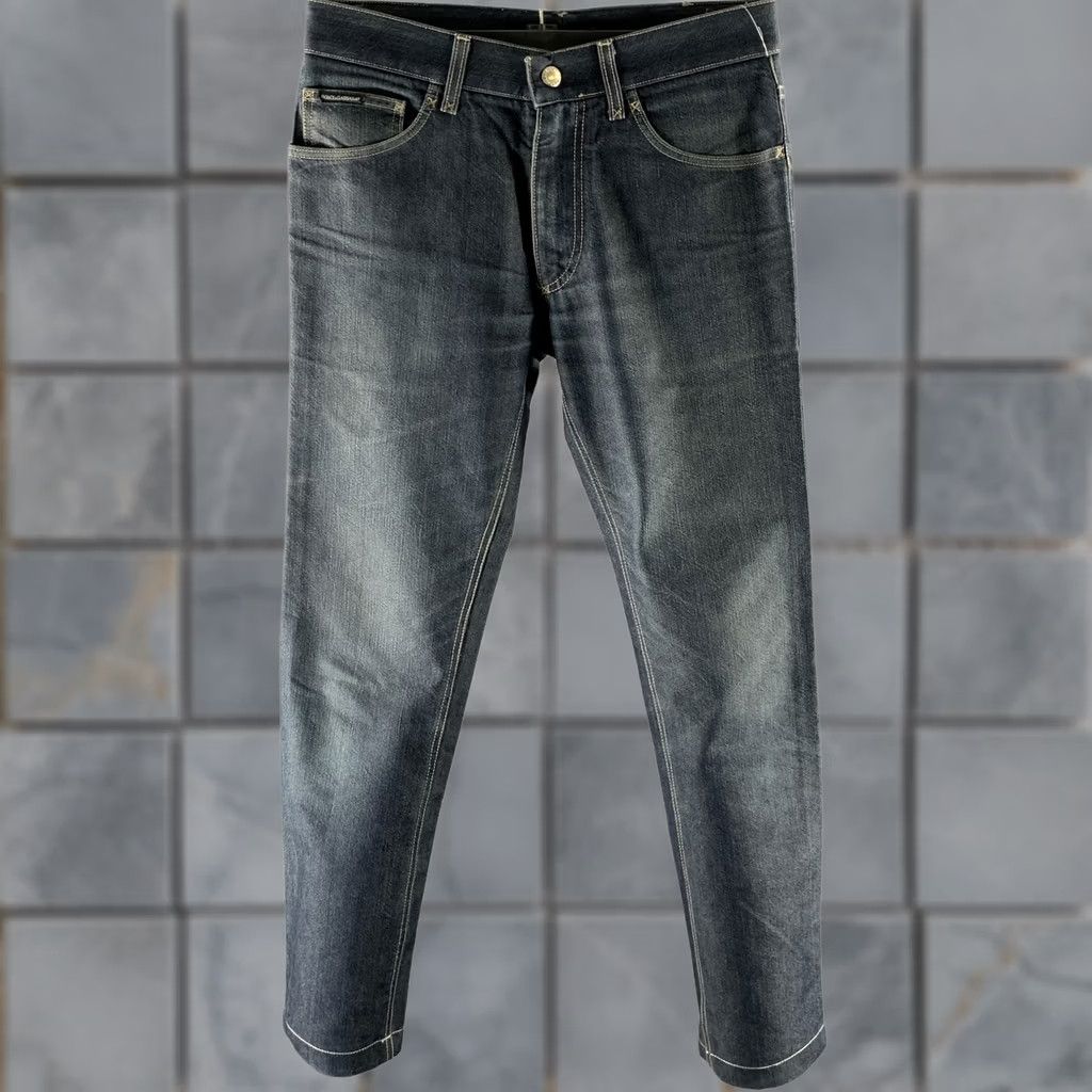 Dolce & Gabbana DOLCE & GABBANA Size 30 Navy Indigo Denim Slim Jeans Mens Size US 30 / EU 46 - 1 Thumbnail