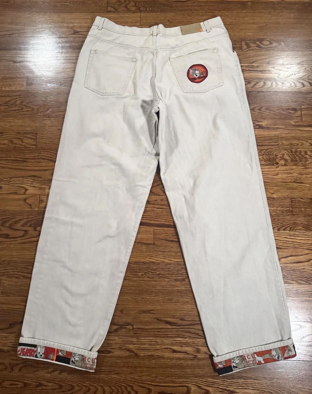 Iceberg Vintage Iceberg History Tom & Jerry White Jeans (Size 42) Size US 42 / EU 58 - 4 Thumbnail