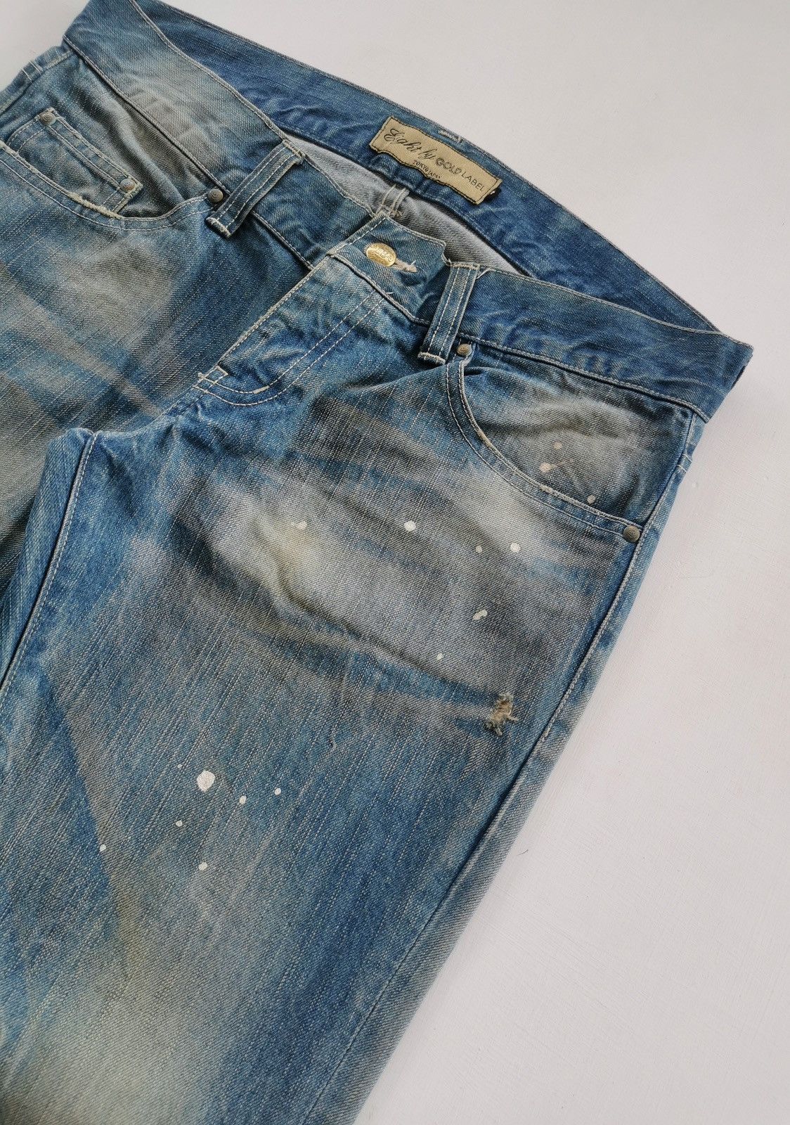 Kapital Mudwash Distressed Eight by Gold Label Japan Denim Jeans Size US 34 / EU 50 - 4 Thumbnail