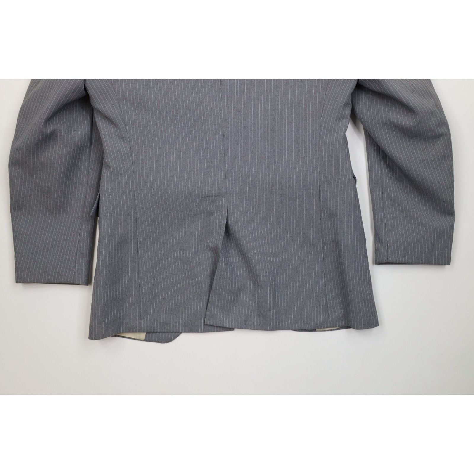 Vintage Vintage 70s Streetwear 2 Piece Knit Suit Wedding Gray Size 38R - 10 Thumbnail