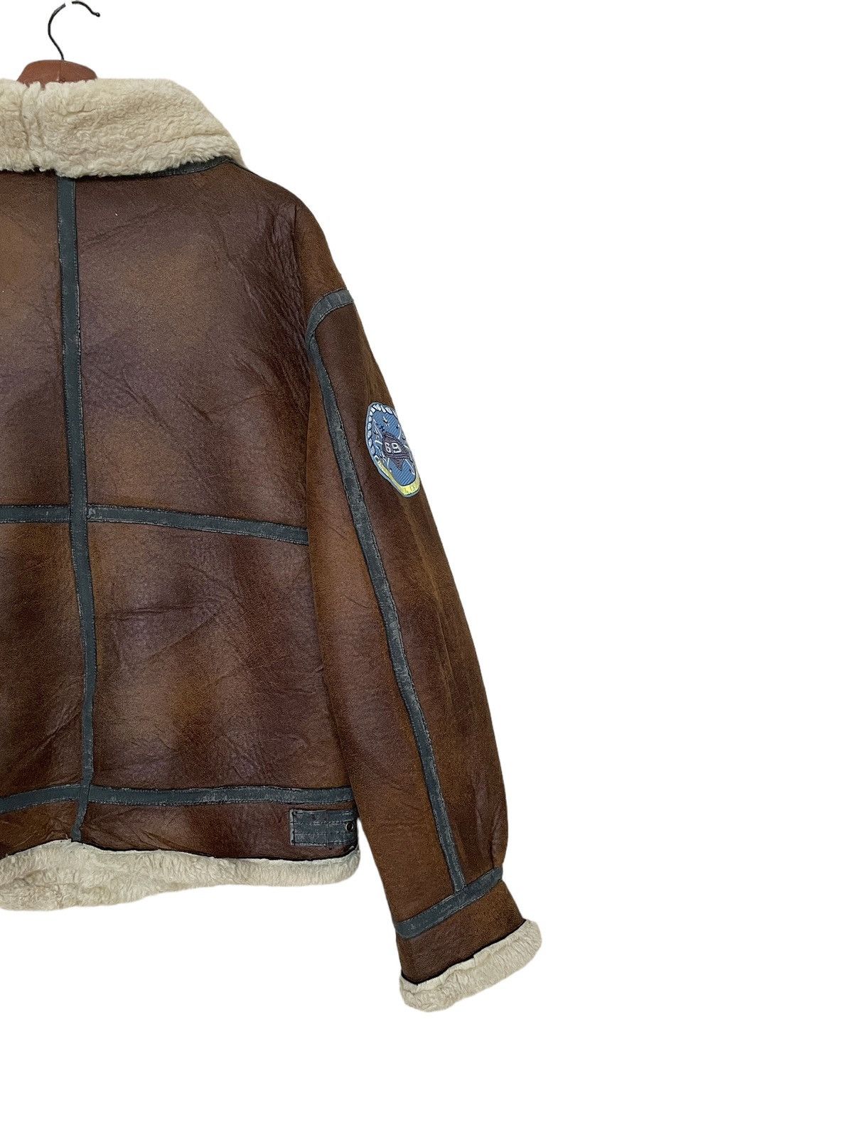 Vintage Vintage NY Project Shearling Aviator B-3 Fur Jacket 1990s Size US L / EU 52-54 / 3 - 7 Thumbnail