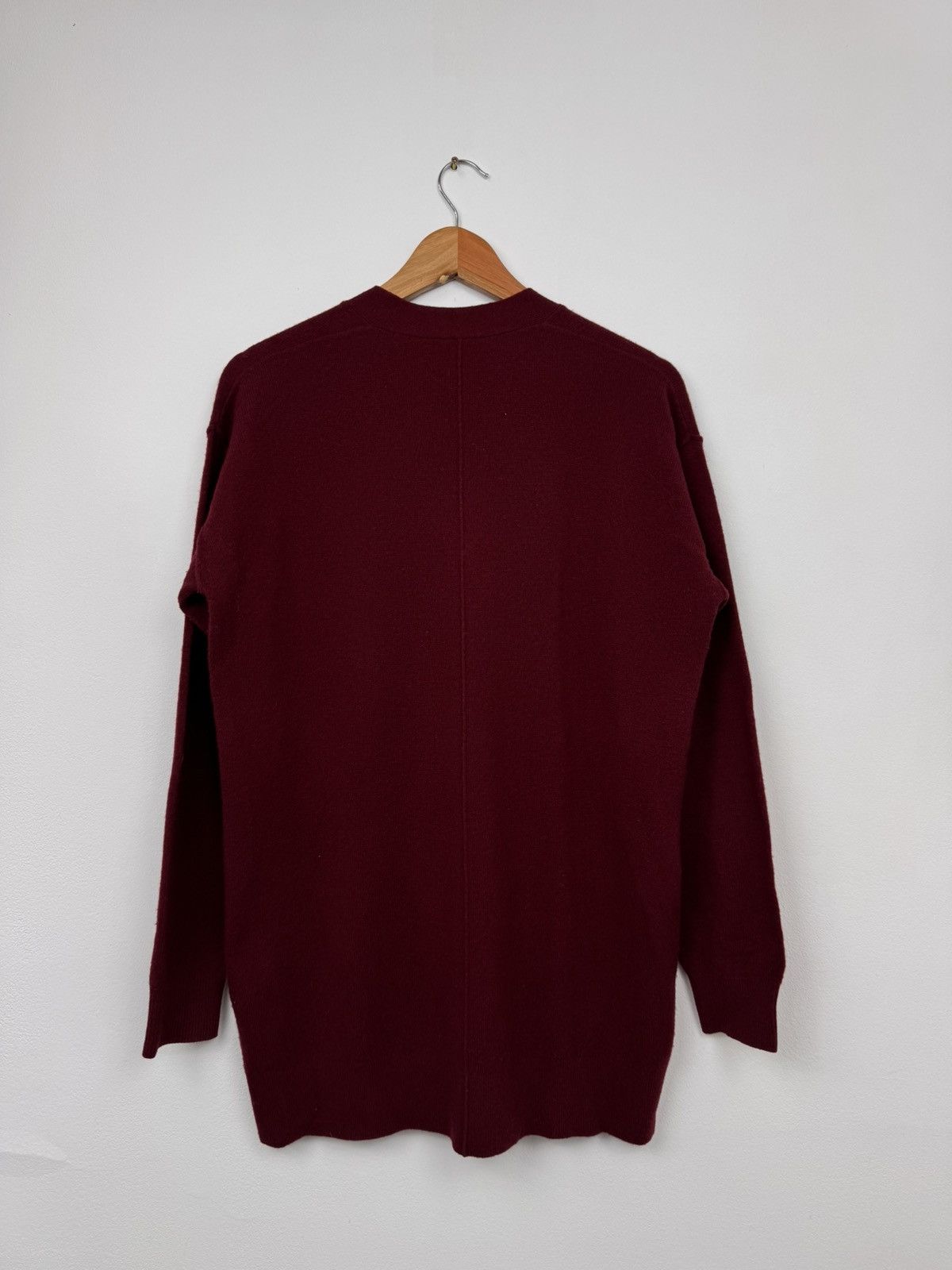 Joseph Joseph Women Wool V Neck Sweater Burgundy Size S Size US S / EU 44-46 / 1 - 8 Thumbnail