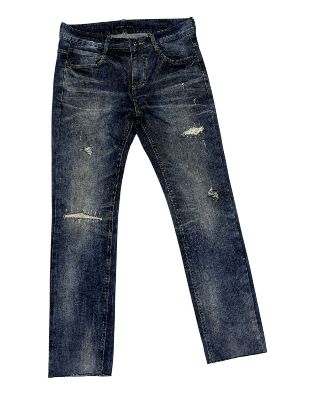Japanese Brand Vintage After Image Distressed Denim Chrome Hearts Button Size US 32 / EU 48 - 5 Thumbnail