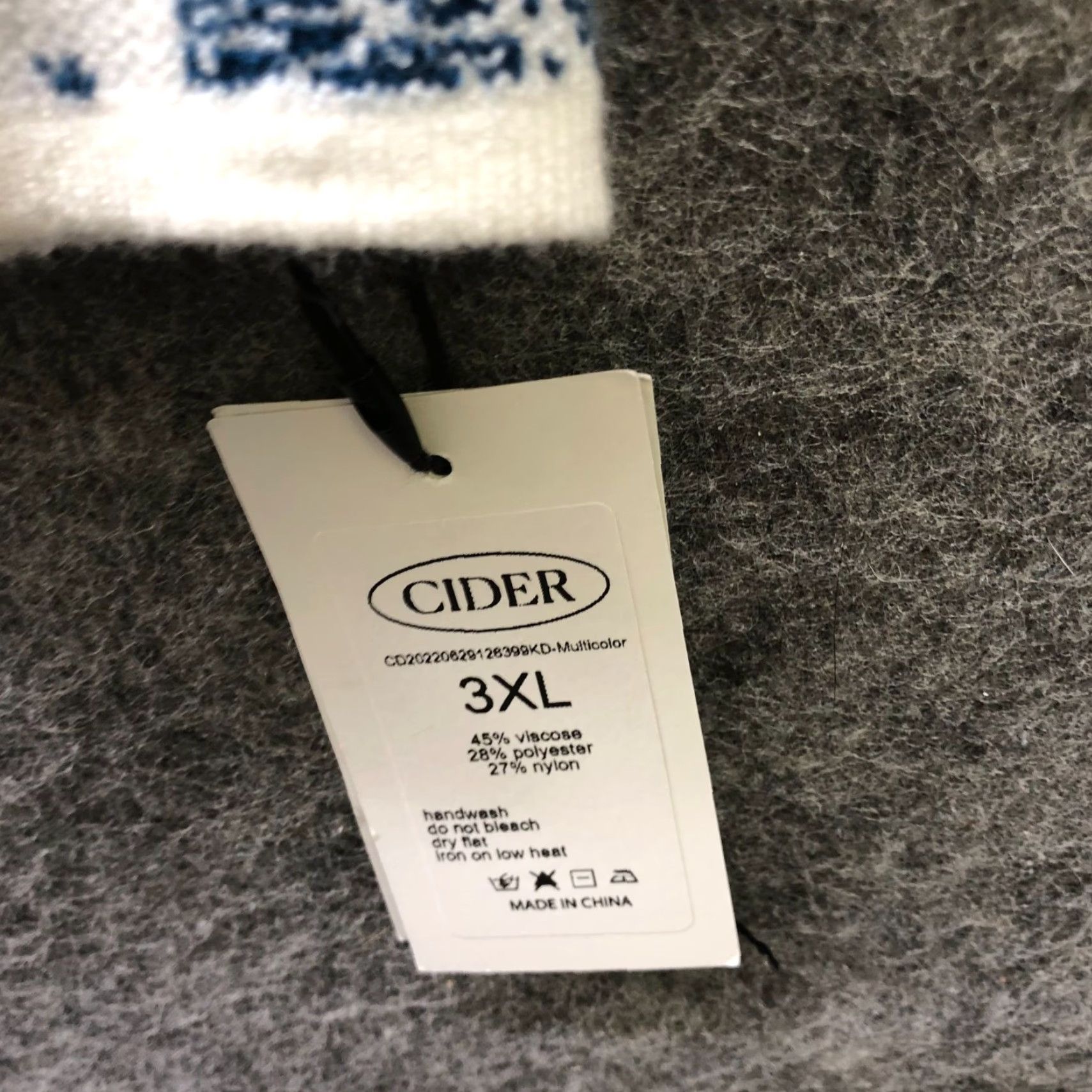 Cider Cider Toile de Jouy Knit Tank Sweater Dress 3XL White Blue Cami Midi NWT Size XXL / US 16-18 / IT 52-54 - 5 Thumbnail