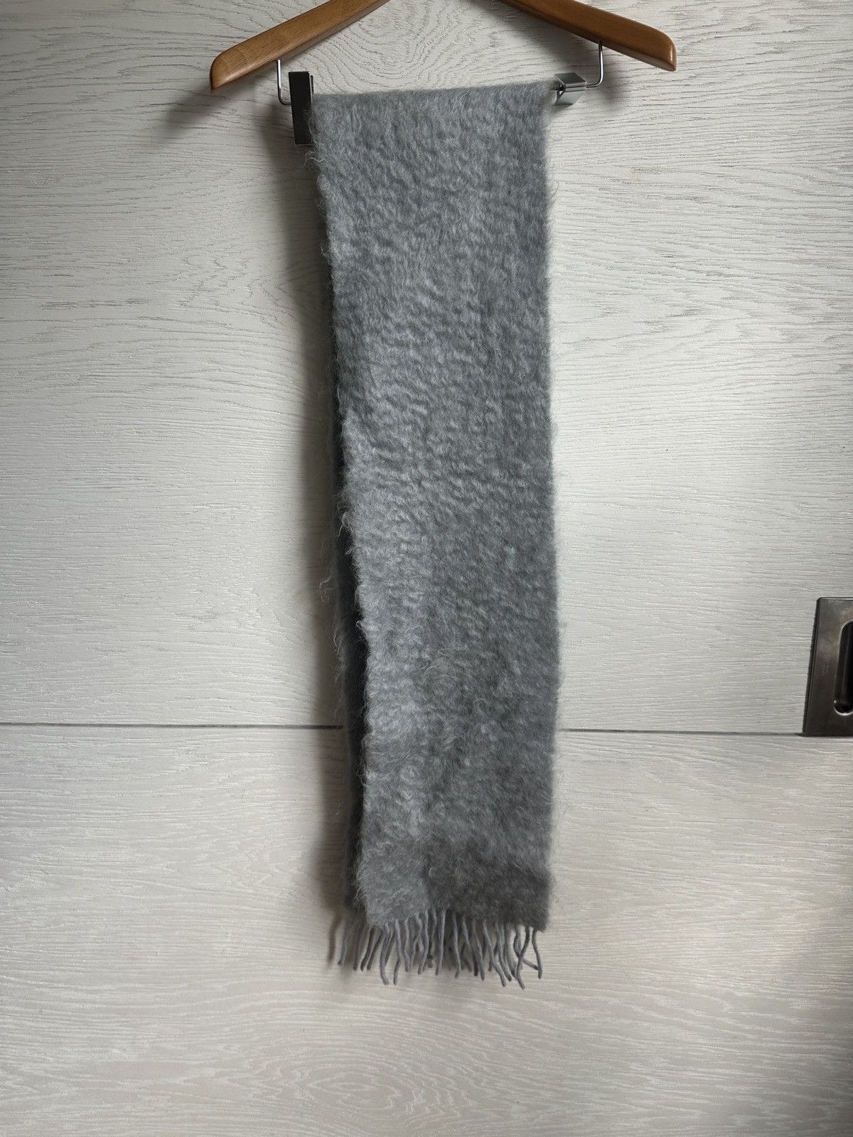 Loewe Loewe Fringe brushed mohair-blend scarf Size ONE SIZE - 2 Thumbnail