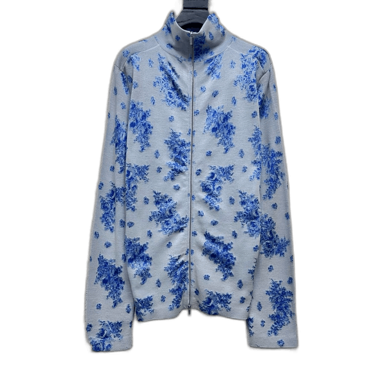 Dior Dior Floral Knit Turtleneck Jacket Size XL-2506 Size US XL / EU 56 / 4 - 1 Thumbnail