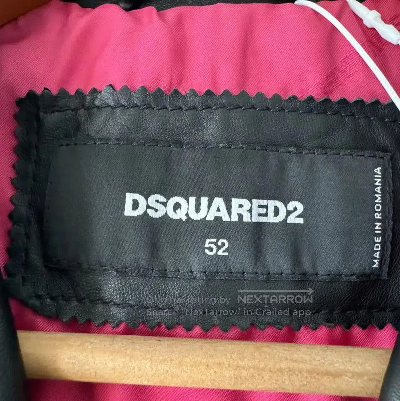Dsquared2 DSQUARED2 Black Leather Motorcycle Jacket for Men . Size US XL / EU 56 / 4 - 3 Thumbnail