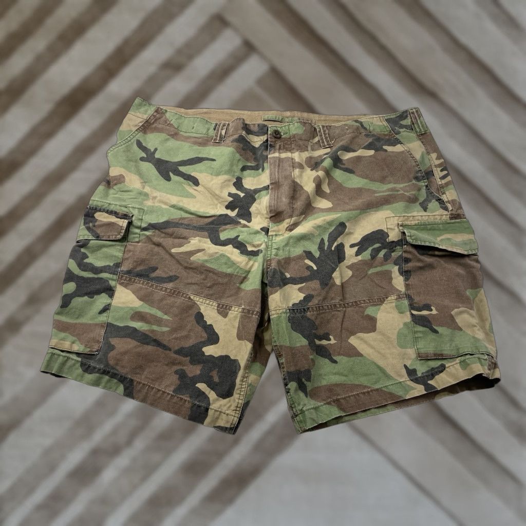 Polo Ralph Lauren Cargo Shorts Mens 46B Camouflage Camo Relaxed Fit Military Cargo Shorts Casual
