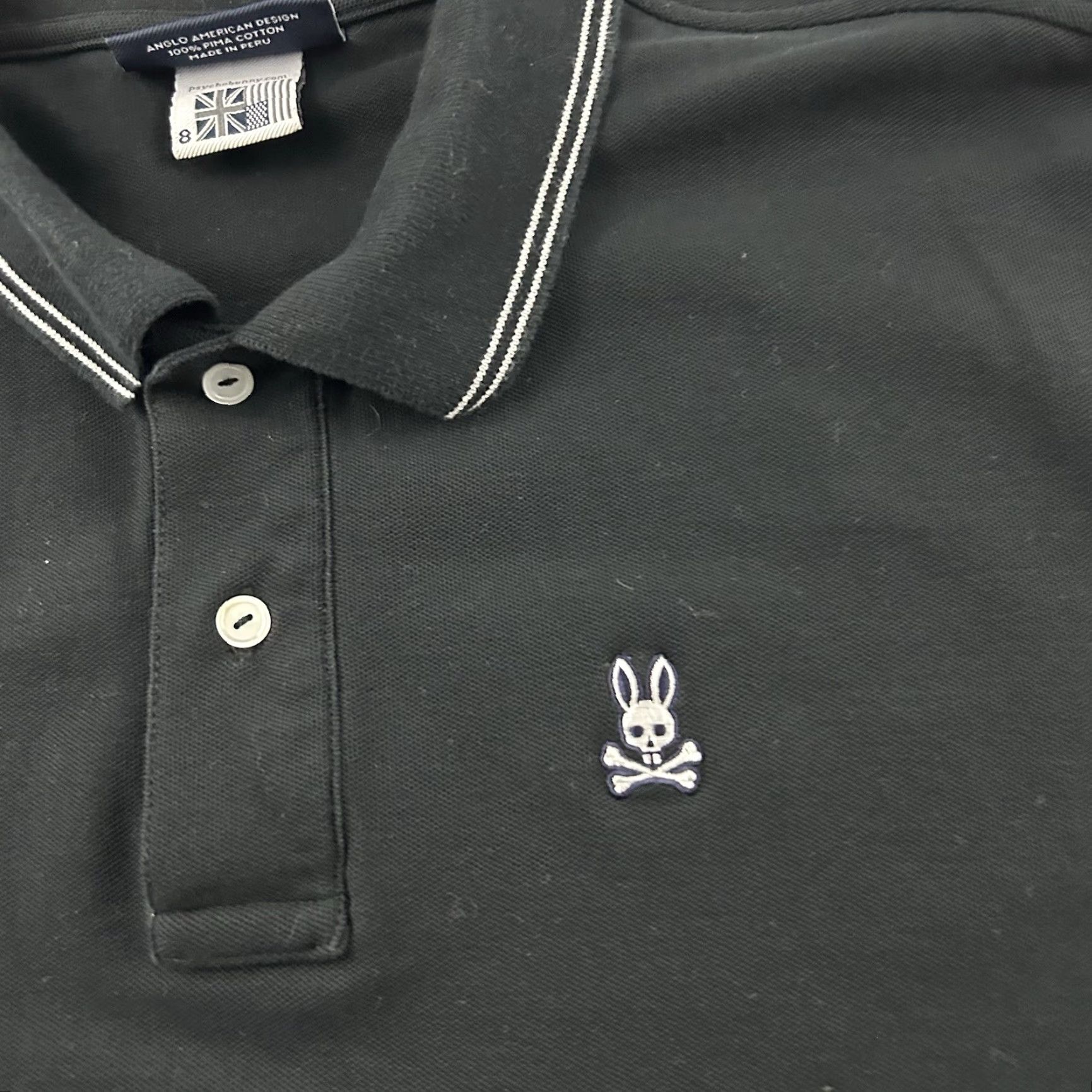 Psycho Bunny Psycho Bunny Short Sleeve Button-Up Polo Shirt Men's 8 Black Size US M / EU 48-50 / 2 - 2 Thumbnail