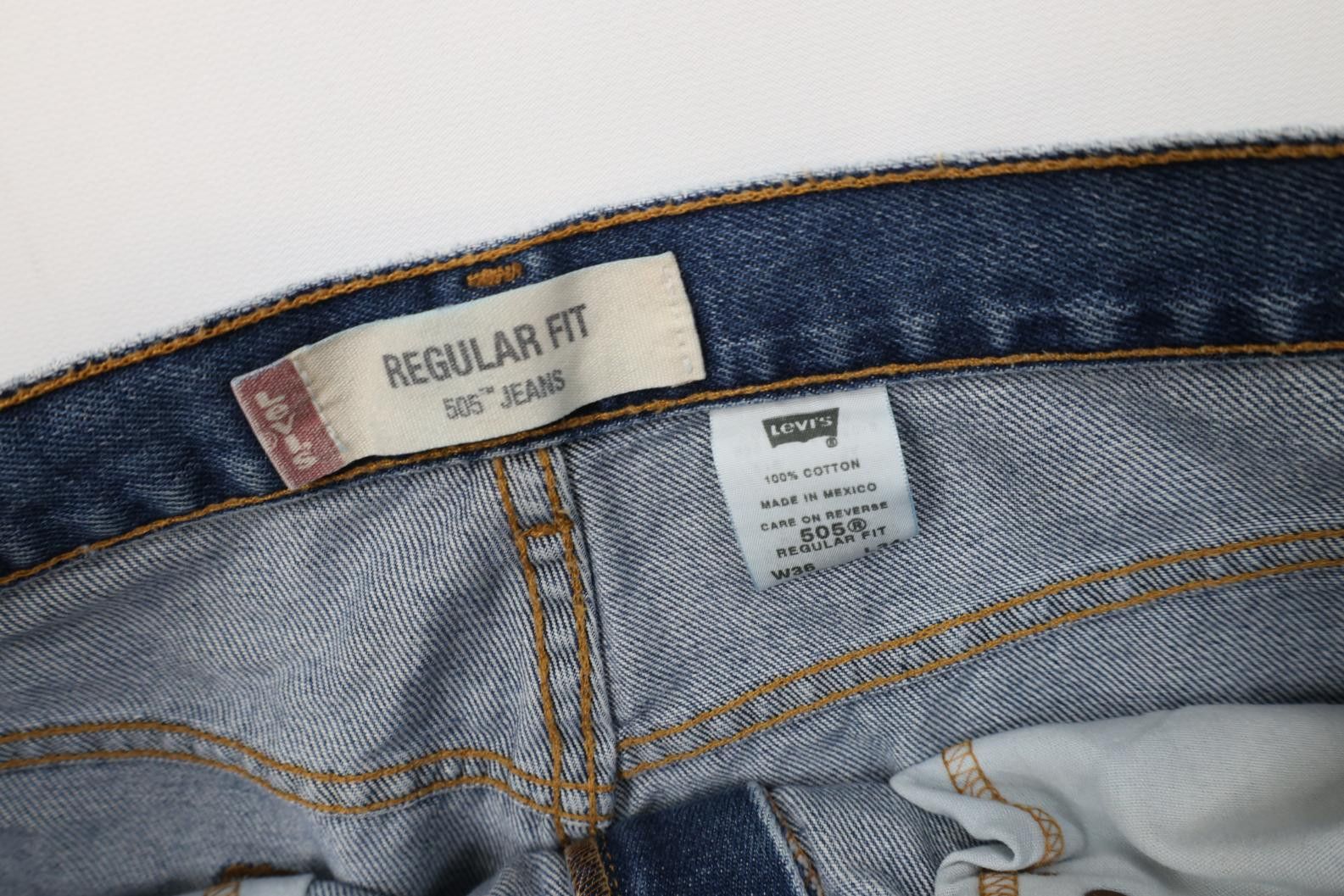 Levi's Vintage Y2K 2003 Levis 505 Regular Straight Leg Denim Jeans Size US 36 / EU 52 - 9 Thumbnail