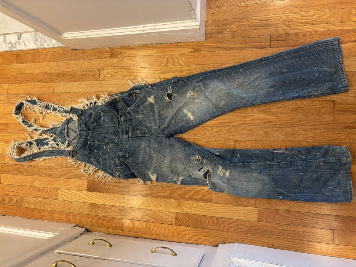 Designer Daisy Denim Overalls Size US 32 / EU 48 - 1 Thumbnail