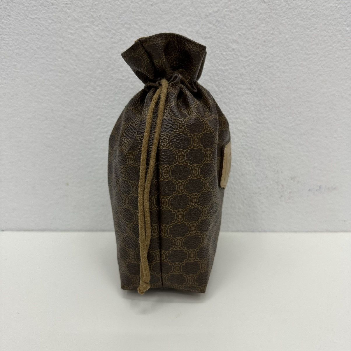 Celine ‼️LASTDROP‼️ VINTAGE CELINE MACADAM DRAWSTRING POUCH BAG Size ONE SIZE - 4 Thumbnail