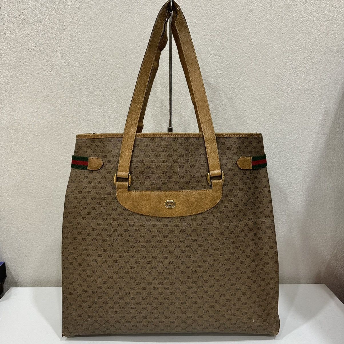 Gucci VINTAGE GUCCI WEB GG SUPREME TOTE BAG 35 Size ONE SIZE - 2 Thumbnail