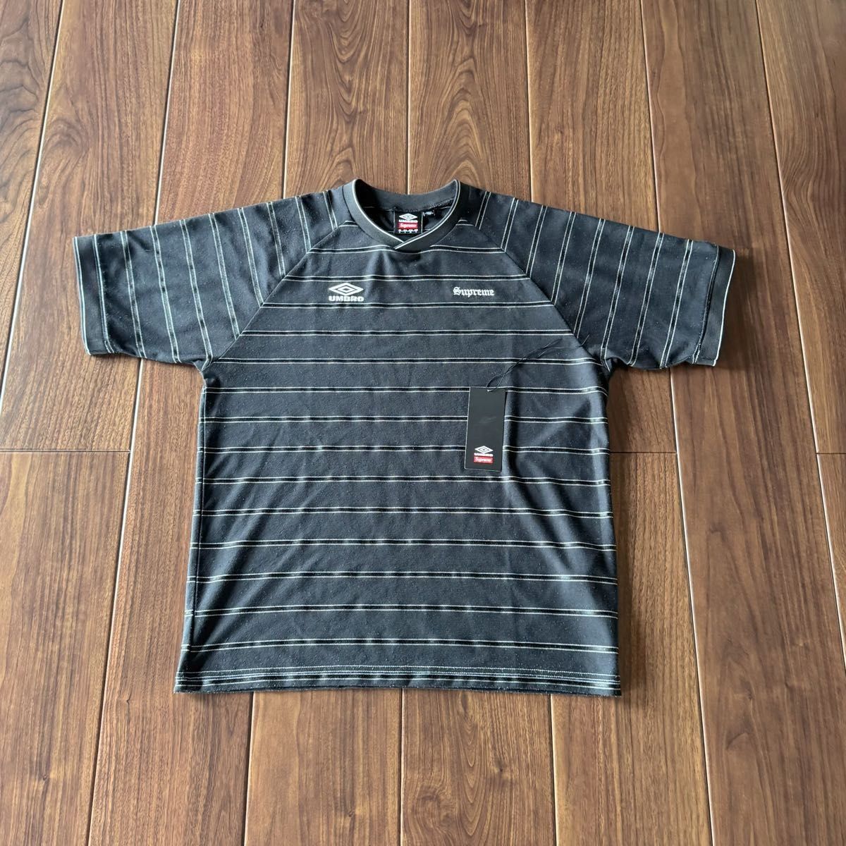 Supreme × Umbro stripe soccer jersey black Size S