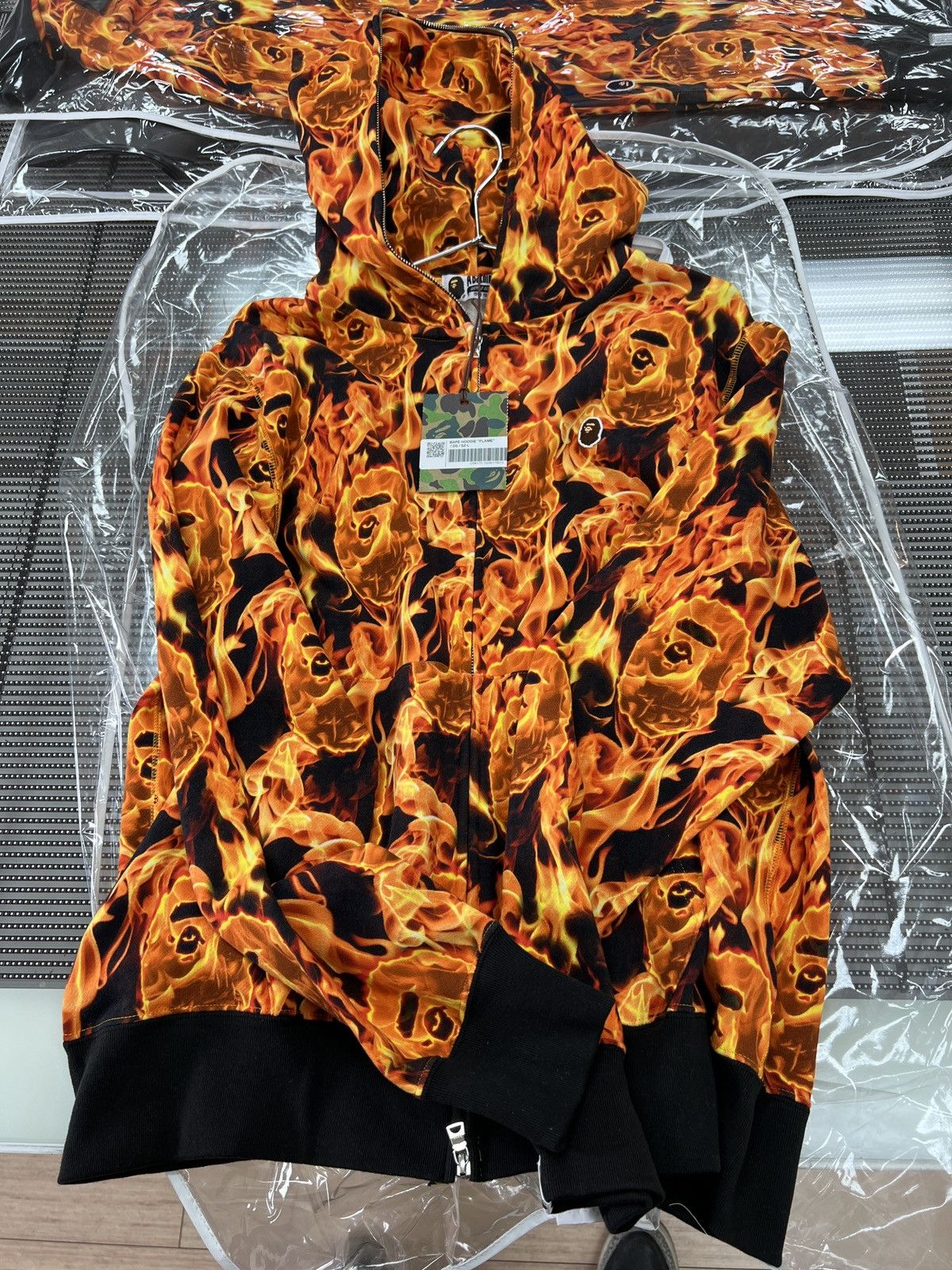 Bape Flame Hoodie | Grailed
