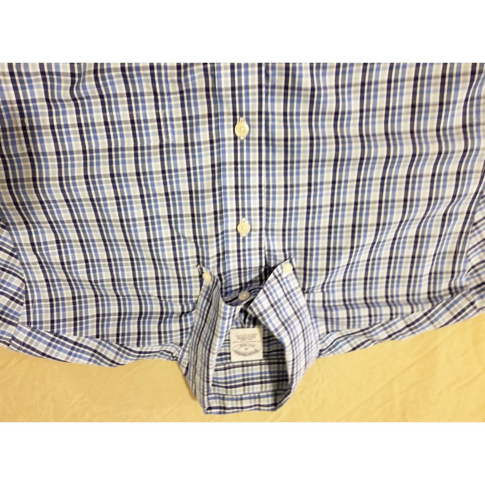 Brooks Brothers Brooks Brothers Dress Shirt M Medium Blue Cotton Mens Shirt Button Size 40R - 2 Thumbnail