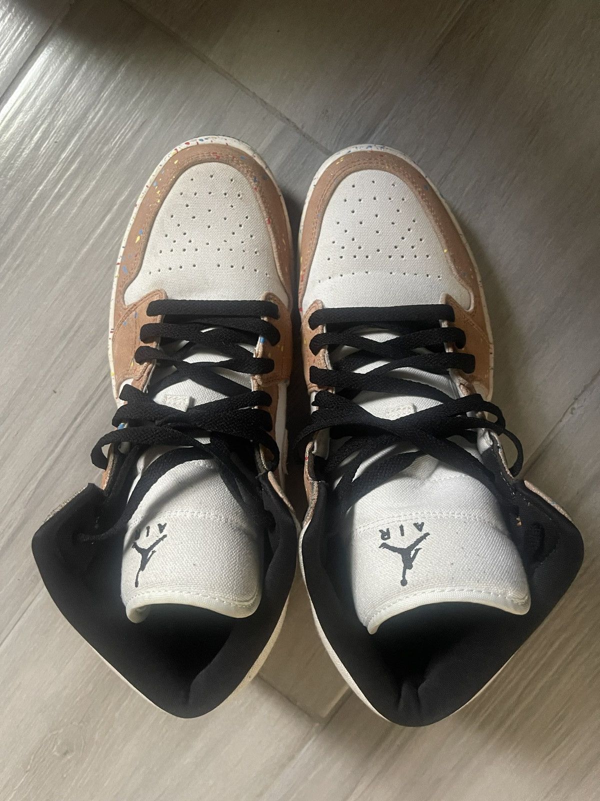 Jordan Brand 2021 Air Jordan 1 Mid Se 'Brushstroke Paint Splatter' Size US 11.5 / EU 44-45 - 4 Thumbnail