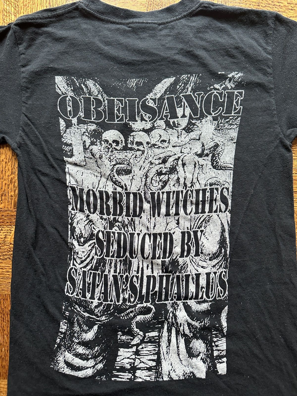 Band Tees Vintage Y2K Obeisance Black Metal Double Sided Graphic Tee Size US S / EU 44-46 / 1 - 6 Thumbnail