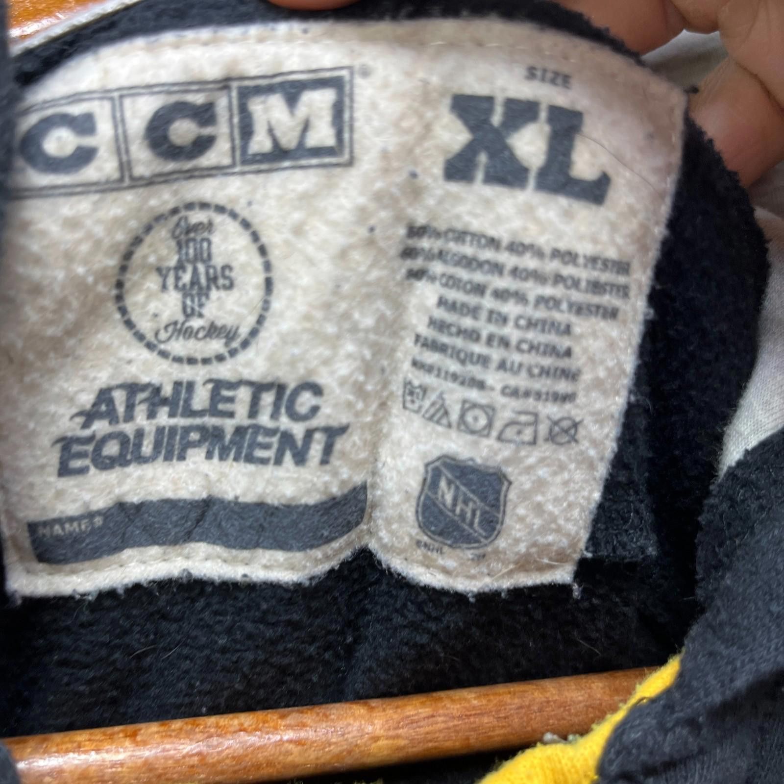 Ccm Vintage Boston Bruins CCM Jersey Style Hoodie XL Size ONE SIZE - 5 Thumbnail