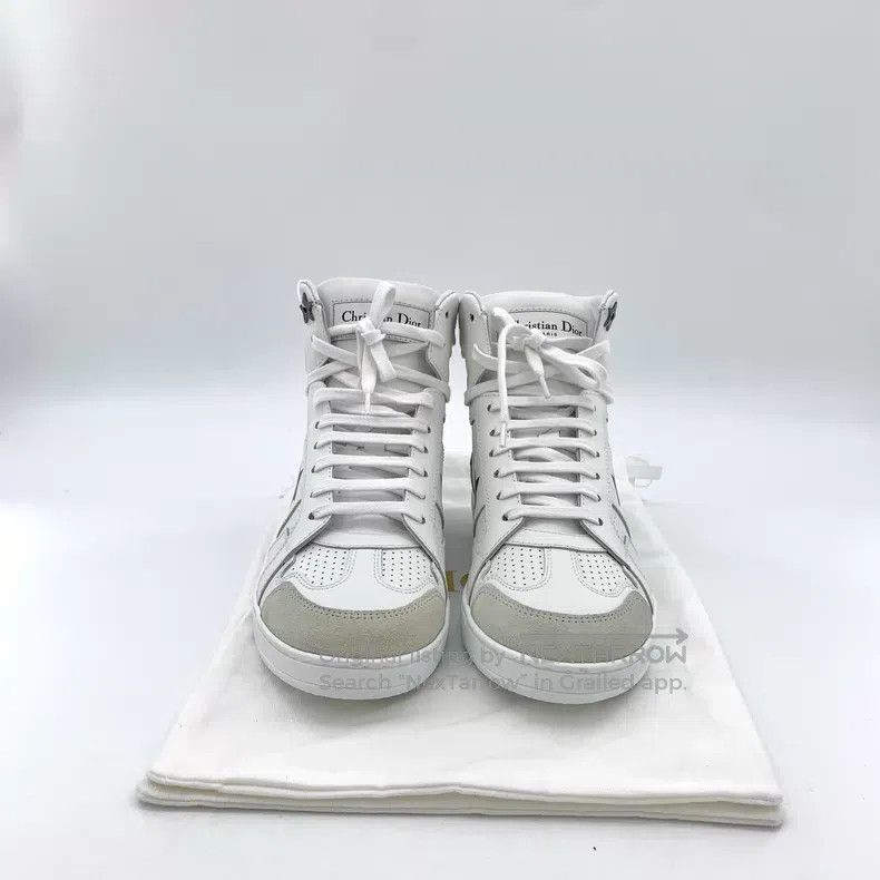 Dior Dior 23 white pentagram belt casual flat high-top sneakers Size US 4.5 / IT 34.5 - 8 Thumbnail