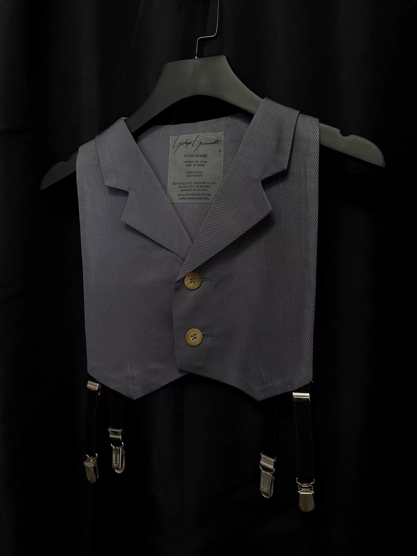 Yohji Yamamoto Yohji Yamamoto 1980s Rare Unisex Short Suspender Vest M Size US M / EU 48-50 / 2 - 5 Thumbnail