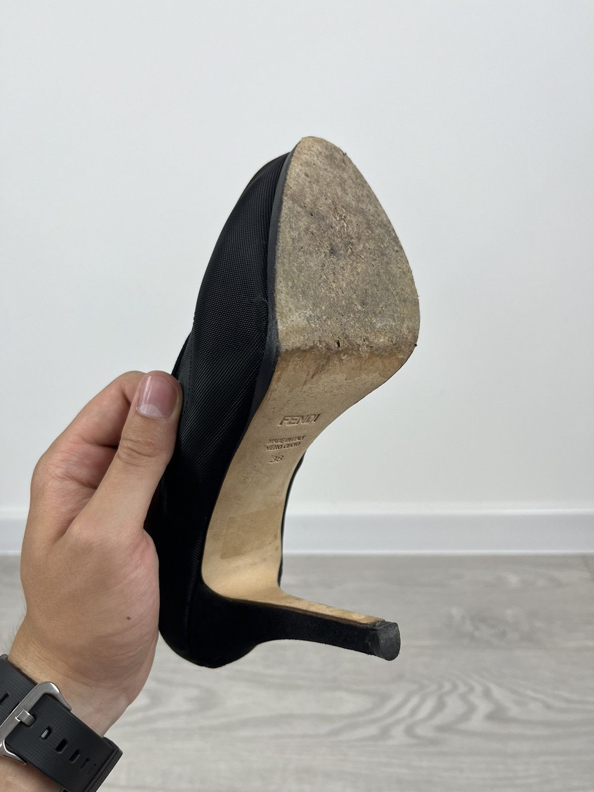 Fendi Fendi Black Mesh Women’s Hi Heels 38 IT Size US 8 / IT 38 - 12 Thumbnail