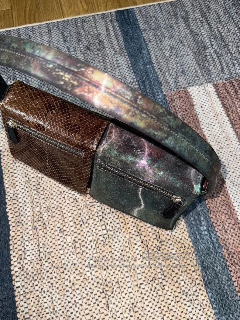 Jean Paul Gaultier Snakeskin Leather Handbag.