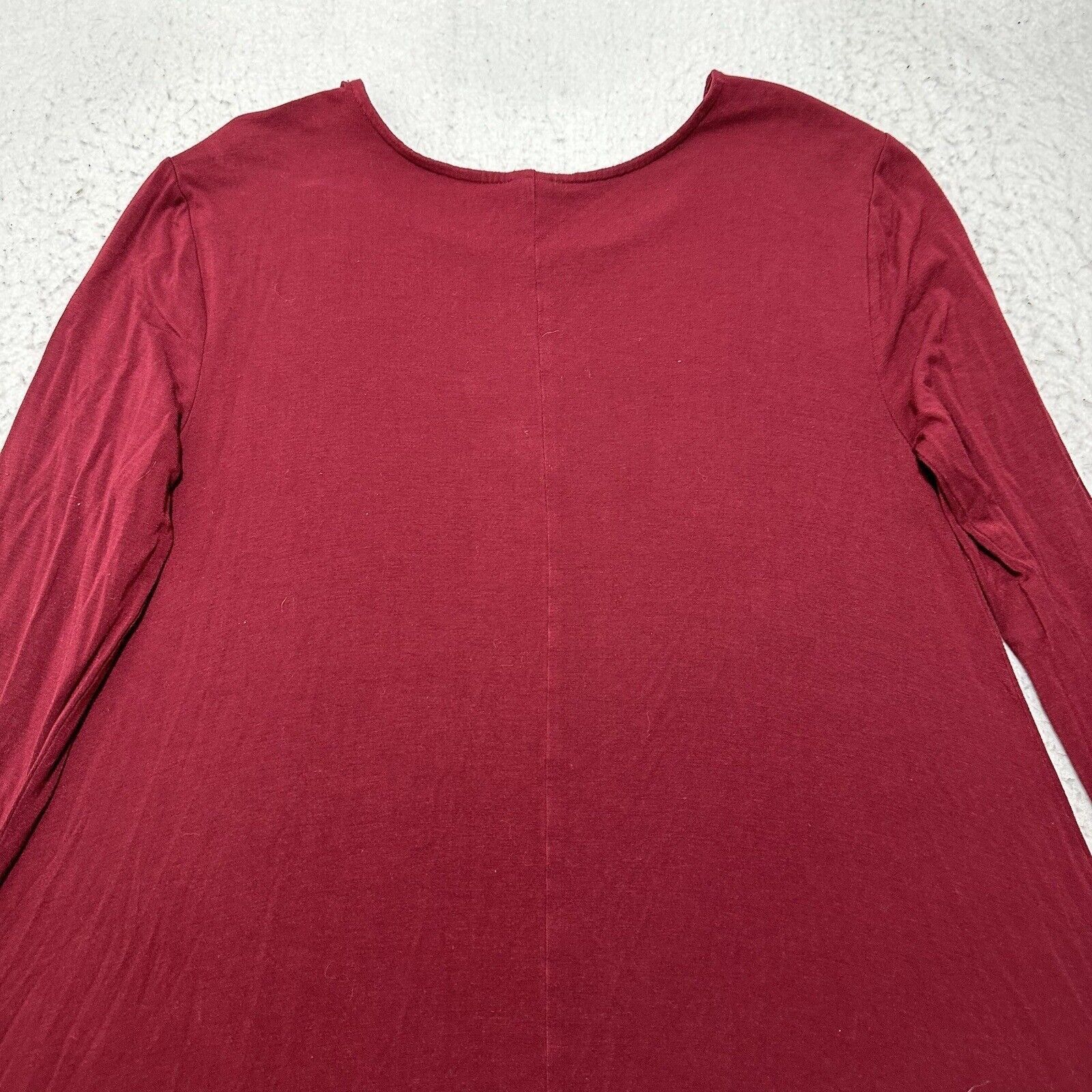 Old Navy Old Navy Large A-Line Burgundy Red Pullover Dress Stretch Size L / US 10 / IT 46 - 11 Thumbnail