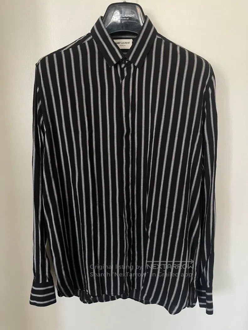Saint Laurent Paris Saint Laurent Paris size 39 Striped Shirt Size US L / EU 52-54 / 3 - 1 Thumbnail