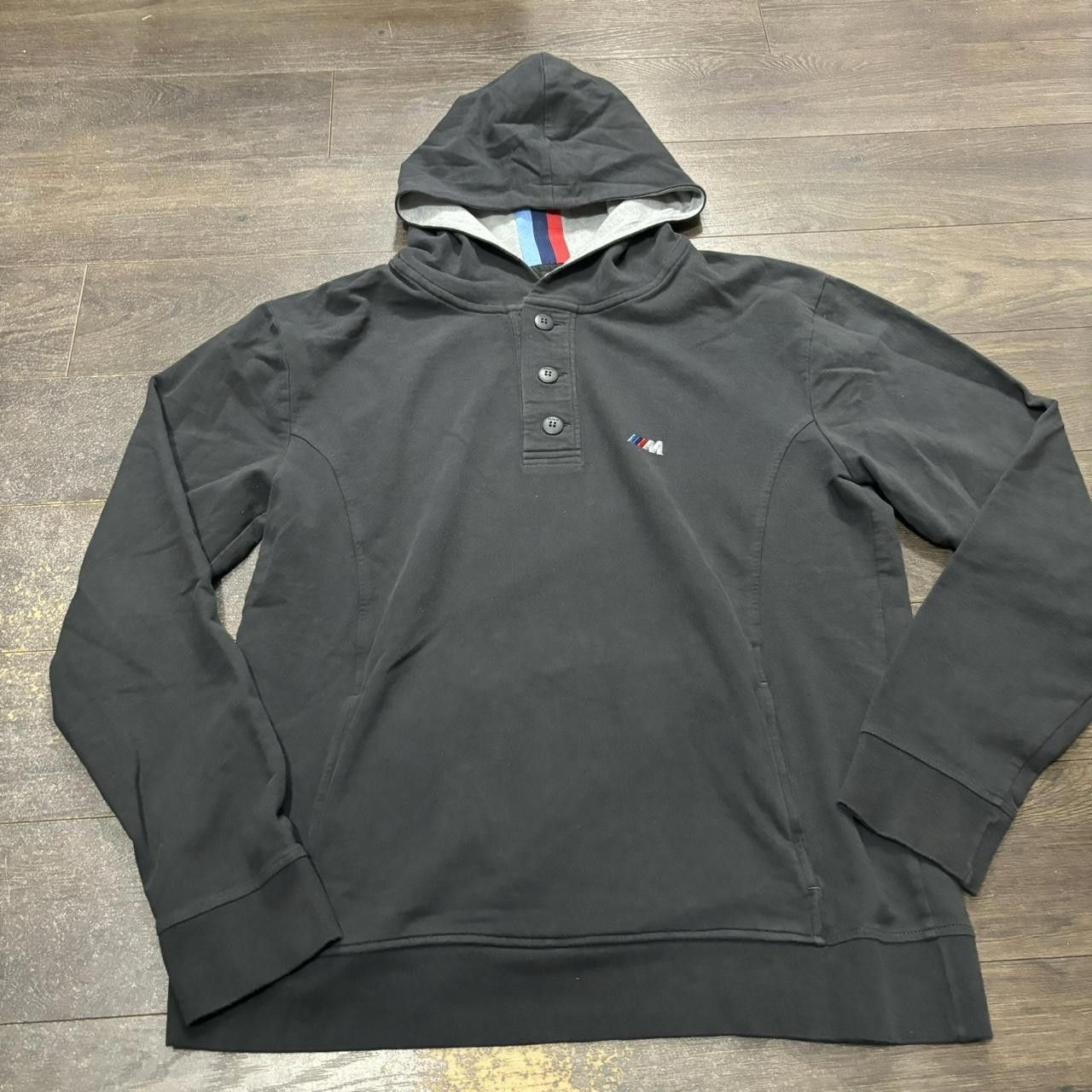 BMW Vintage Bmw Quarter Button Pull Over Hoodie Size US M / EU 48-50 / 2 - 2 Thumbnail