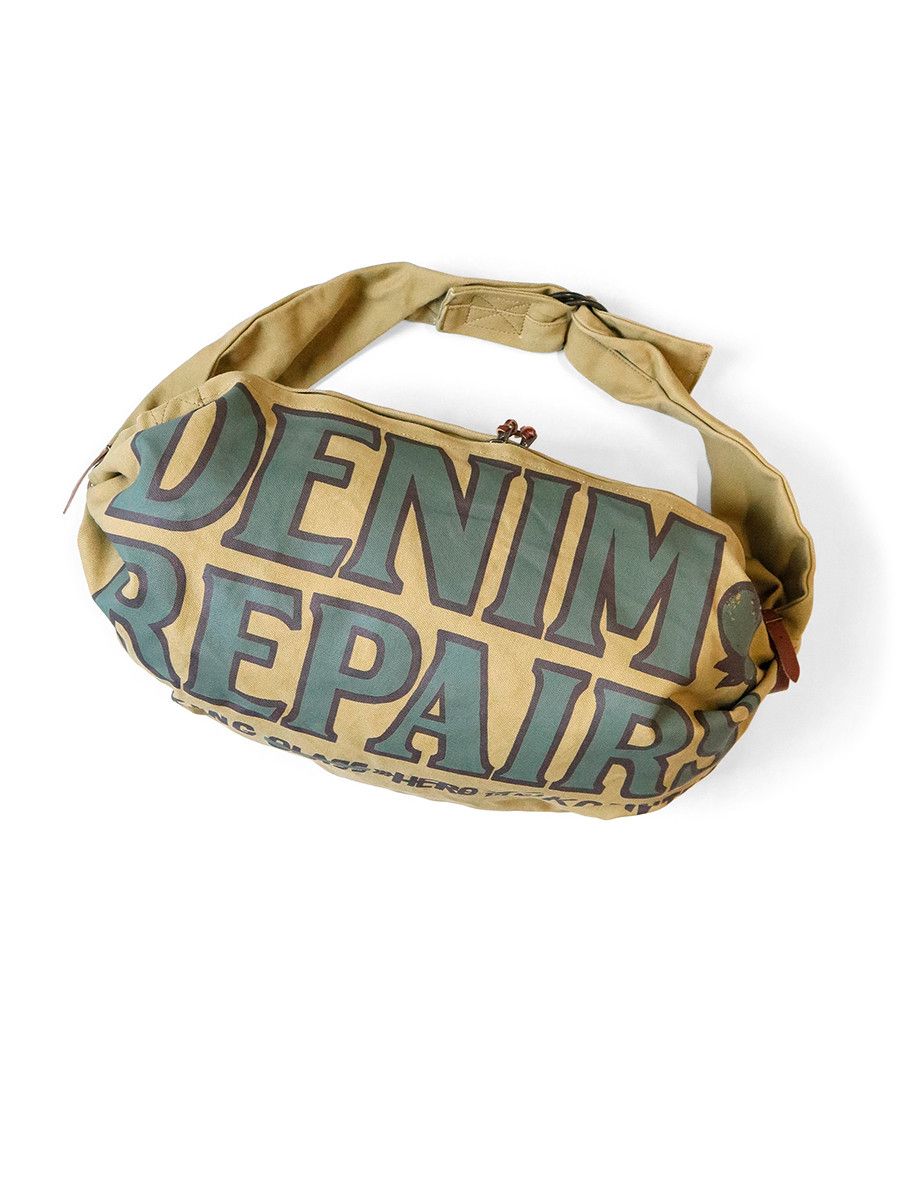 image of Kapital Kountry Denim Repairs Snufkin Bag Sacosh in Beige, Men's