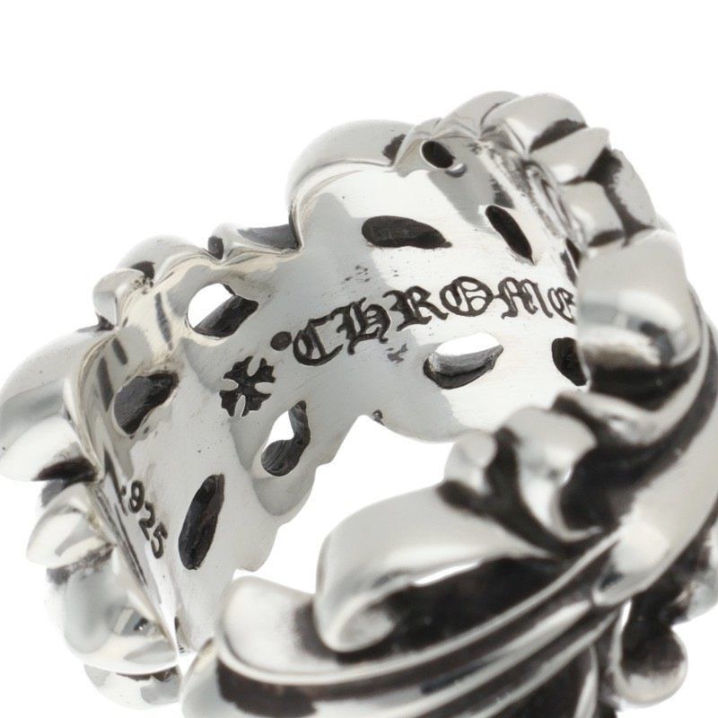 Chrome Hearts Chrome Hearts Double Floral Cross Silver Ring Size ONE SIZE - 3 Thumbnail