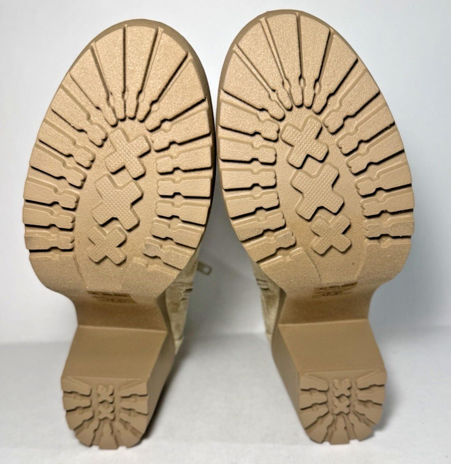 Scotch & Soda SODA Second Lug Sole Chunky Heel Combat Bootie Wheat Suede Size US 7.5 / IT 37.5 - 5 Thumbnail