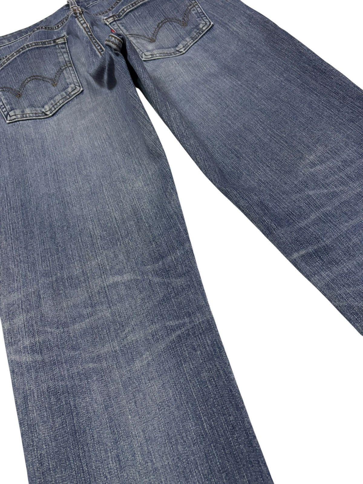 Edwin Vtg Edwin Japan 503 Blue Washed Distressed Jeans Size US 28 / EU 44 - 7 Thumbnail