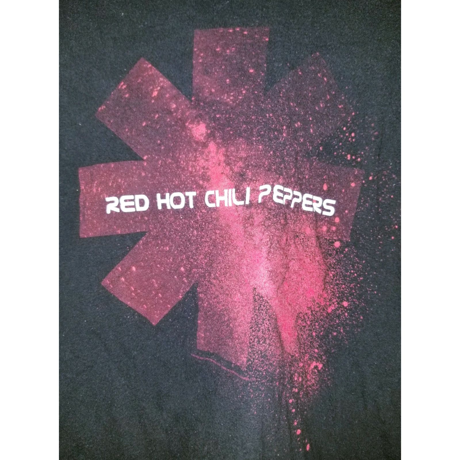 Tultex Mens XL RED HOT CHILI PEPPERS Splatter Logo Black T-Shirt Size US XL / EU 56 / 4 - 2 Thumbnail