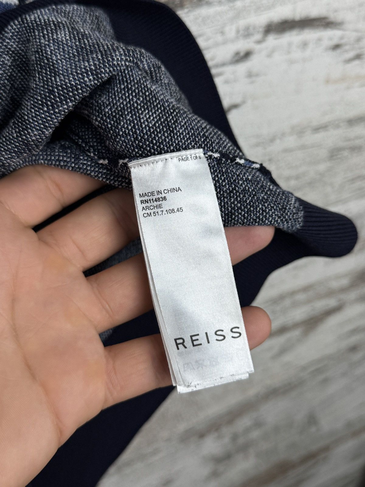 Reiss Mens Reiss polos luxury T-shirt tee size L blue Size US L / EU 52-54 / 3 - 7 Thumbnail
