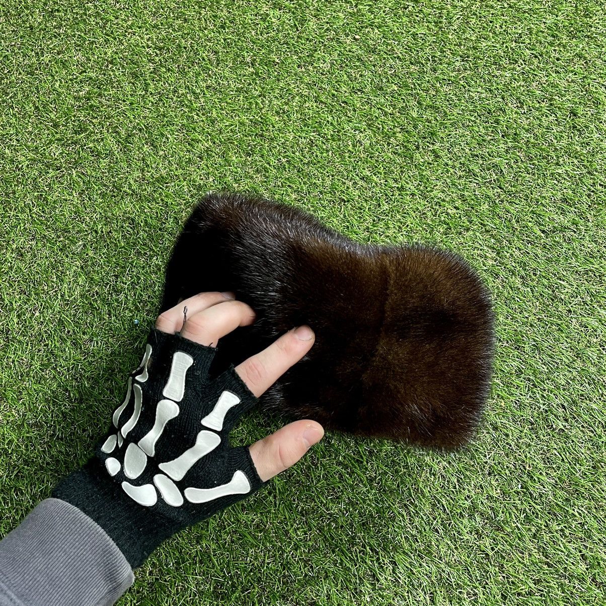 Vintage Vintage Y2K Fuzzy Mohair Beanie Furry Alt Goth Black Boxy OS Size ONE SIZE - 1 Thumbnail